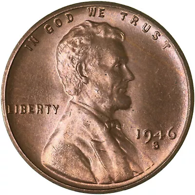 1946 S Lincoln Wheat Cent BU Penny US Coin See Pics Q327 • $10.70