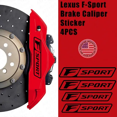 $12.99 • Buy Lexus F Sport Car Wheels Brake Caliper Sticker 3D Decal Logo Decoration Black