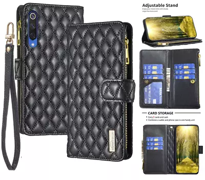 Xiaomi Mi 9 Se Fashion Diamond-quilted PU Leather Multifunction Wallet Case • $15.50