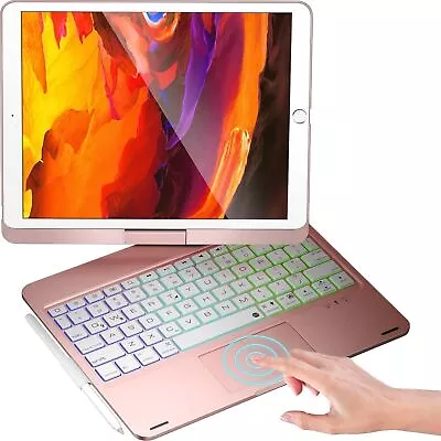 For Apple IPad 9th 8th 7th Generation Backlit Touchpad Keyboard Stand Case Cover • £39.99