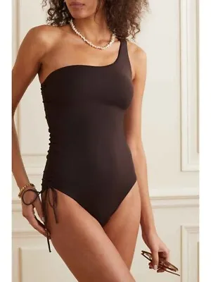 NEW MELISSA ODABASH Bodrum One-shoulder Tie-detailed Swimsuit SZ 10 • $64.50