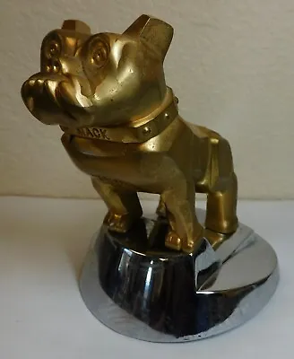 Mack Truck Bulldog Hood Ornament LONG EARS POINTY TAIL Brass Chrome Base 87931 • $199.99