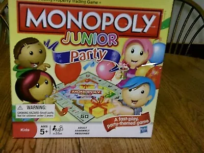 2011 Monopoly Junior Party Edition The Fast Dealing Property Trading Board Game • $6.99