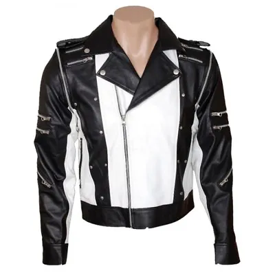 Michael Jackson Pepsi Ad Black And White Leather Jacket • $109.99