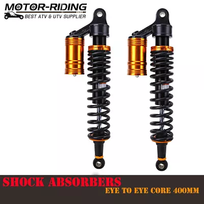 1Pair 400mm 16'' Motorcycle ATV Air Shock Absorbers For Honda Suzuki Yamaha Bike • $116.51