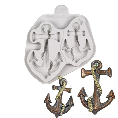 £4.59 • Buy Anchor Silicone Fondant Mold Cake Decorating Baking Topper Chocolate Candy Mould