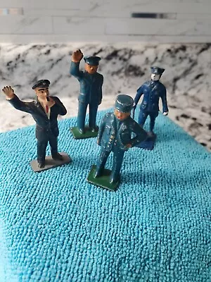 Vintage Lead Metal Painted O (?) Scale Model Train People Policemen • $9.95