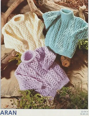 #170 Child's Aran Sweater 22-34  Knitting Pattern Copy • £3.49