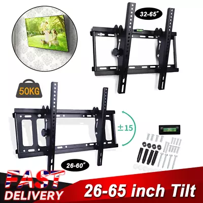 TV Wall Bracket Mount Tilt LCD LED Plasma 26 30 32 40 42 50 55 60 65 Inch • £9.49