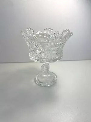 Shannon By Godinger  Crystal Pedestal GlassFooted Candy Bowl • $36