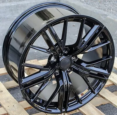 20x10 20x11 5x120 Gloss Black Staggered Wheels Fits Chevy Camaro RS SS Z28 ZL1 • $992