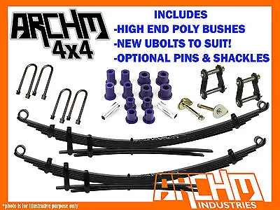 $560 • Buy Holden Ra Rodeo (2003-08) Raised Archm4x4 2 Inch Leaf Springs / Bushes & Ubolts