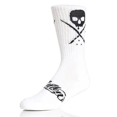 Sullen Men's Standard Issue Socks White Hip Hop Skull Clothing Apparel Footwear • $15.74