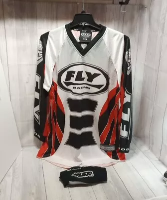 Vintage Fly Racing MX Off-Road Racing Jersey Black/Red/White Model 805 W/ Socks • $18.88