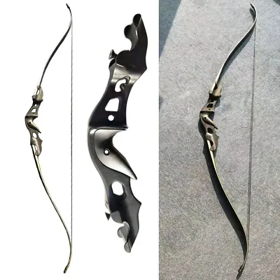 58  20-55lbs Archery Recurve Bow Takedown Aluminum Bow Riser Hunting Fishing • $82.55