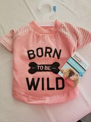 Martha Stewart Sz Small Pink  Born To Be Wild  Dog Tshirt Set Of 2 • $15