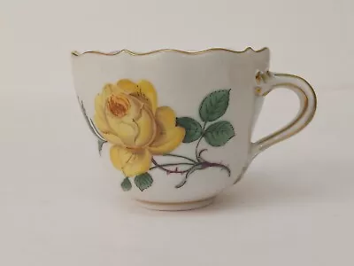 Antique Meissen Demitasse Yellow Flower Cup Circa. 1860-1900 • $35