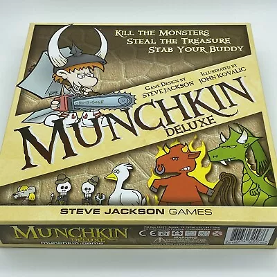 Munchkin Deluxe Board Game (2012) Game Design By Steve Jackson  • $15