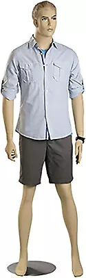 Mannequin Male Caucasian Complexion Fibergllass Height 6' 3½  W Base Chest 37” • $169.99