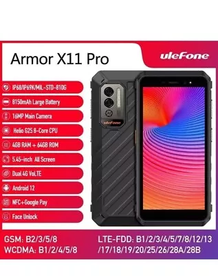 Ulefone Power Armor X11 Pro Rugged Phone  4GB+64GB IP68/IP69K Waterproof- • £125