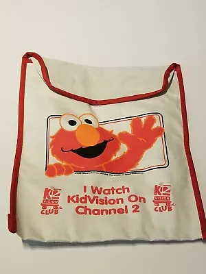 Vintage 1998 Sesame Street Elmo Canvas Tote Bag  Kid Vision Club Channel 2 Rare! • $25.97