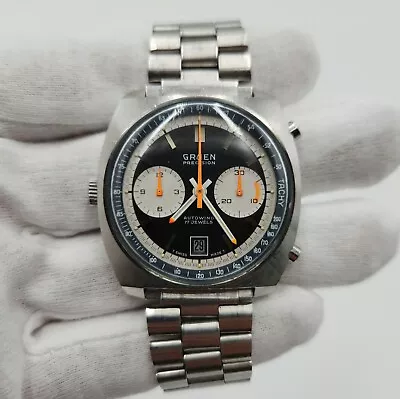 Gruen Precision Men's Vintage Autowind 17 Jewels Chronograph Watch • $1995