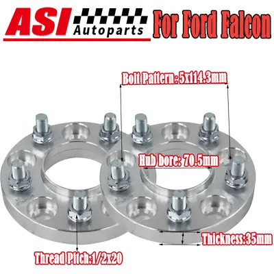 Wheel Hub Centric Spacer Adapters 35 Mm 5x114.3 2PCS For Ford Falcon AU BA BF FG • $84.55