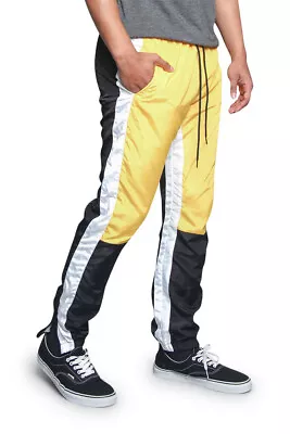 Men's Color Blocked Drawstring Sports Workout Windbreaker Track Pants  TR543-V7D • $19.99