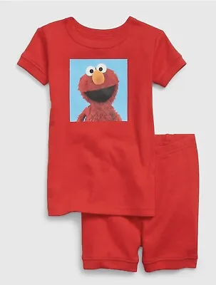 Gap Kids Boys Pajamas 100% Organic Cotton Sesame Street Elmo Red Size 3 Yrs New • $24.95