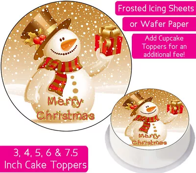 £2.25 • Buy Christmas Snowman Edible Wafer & Icing Cake Toppers Decoration Holidays Merry