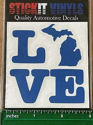 Vinyl Decal Sticker Truck Car Bottle Laptop Home State Map Outline Love Michigan • $5