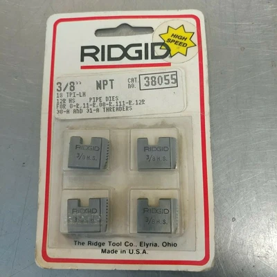 $24.95 • Buy Ridgid 3/8  Npt Pipe  Dies 12-r 00-r 111-r O-r 11-r 30-a 31-a 38055 Lh