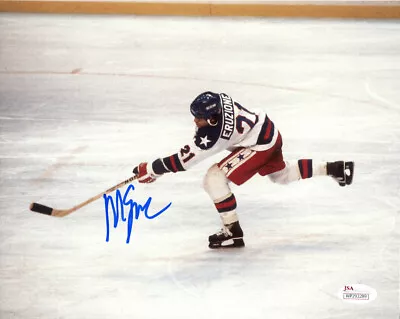 Mike Eruzione Autographed/Signed Team USA Hockey 8x10 Photo JSA 11200 • $39.99