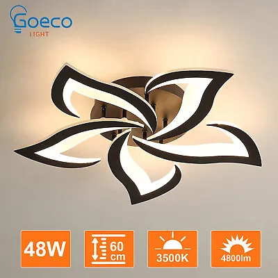 48W Acryl Modern LED Ceiling Light Warm White Light Chandeliers 60cm Living Room • £29.69