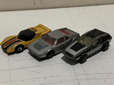 3x Used Matchbox Diecast 1972 Midnight Magic 1985 Super GT 1981 BMW M1 • £13.50