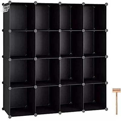 16Cube Storage Organizer DIY Plastic Modular Bookshelf  Ideal For Bedroom • $71.67