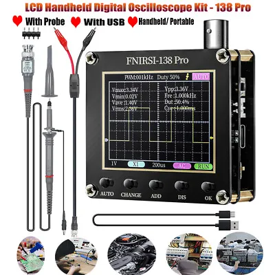 £29.99 • Buy 138 PRO Digital Handheld Oscilloscope 200KHz 80khz Pwm Analog Bandwidth 138 PRO
