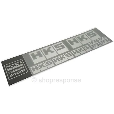 HKS 51007-AK231 Metal Logo Decal Sticker Sheet Brushed Silver Die-Cut JAPAN • $29.99