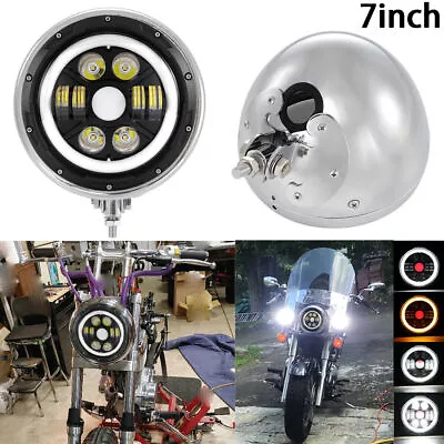 $79.99 • Buy 7  LED Headlight Hi-Lo + Housing Bucket For Yamaha V-Star XVS 650 950 1100 1300