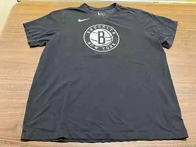 Brooklyn Nets Men's Black NBA Basketball T-Shirt - Nike - 2XL • $14.99