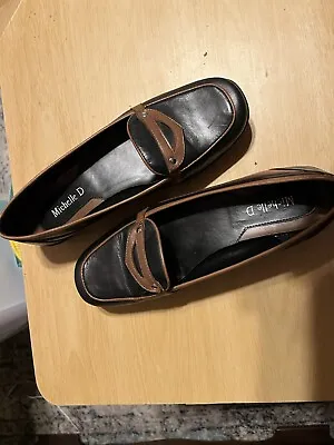 Michelle Shoes  Casual Loafer In Black And Brown.  Size 8.5 • $25.50