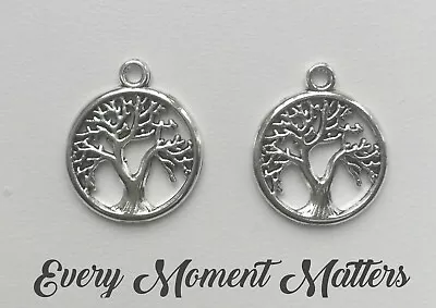 £2.29 • Buy 10 X Tibetan Silver TREE OF LIFE ROUND DISC 19x16mm Charm Pendant