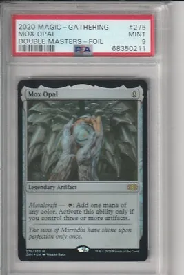 2020 MTG Double Masters Mox Opal Foil PSA 9! #275 • $159