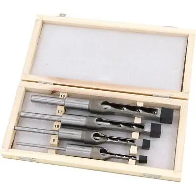 £20.99 • Buy Wood Square Auger Drill Bit Set 4pc Woodwork Mortice Hole Cutter  6 10 13 16mm