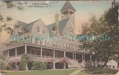 Lake Mahopac NY - FOREST HOUSE HOTEL - Hand Colored Postcard Putnam County • $10