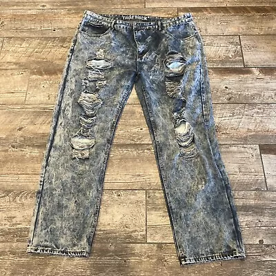 True Rock Jeans Distressed Acid Wash Hip Hop Size 46 • $14.99