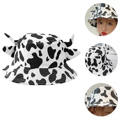  Kids Cap Cow Bucket Hat Household Gifts For Family Home Animal • £11.99