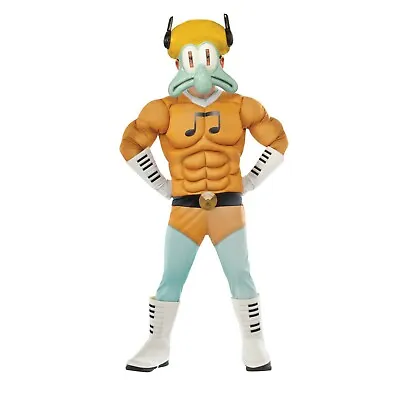 Squidward Muscle Chest + Mask Child Costume | Halloween Spongebob Movie Cartoon • $29.99