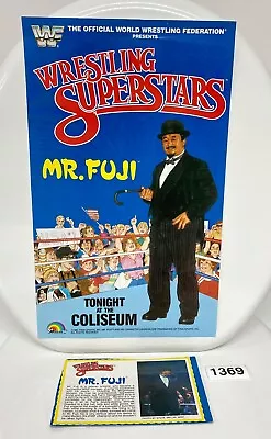 Vintage WWF Mr Fuji Poster & Bio File Card 1985 LJN Wrestling • $19.99