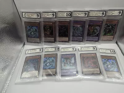 11 Card  Bundle Joblot Of YuGiOh Cards RKT GRADED Mint Rainbow Dragon • £12.50